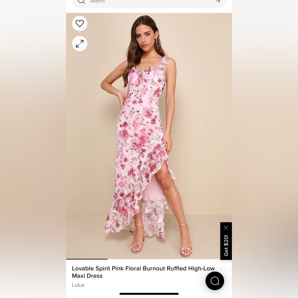 Lulu's Pink Maxi Dress with Elegant Flow - Picture 2 of 9